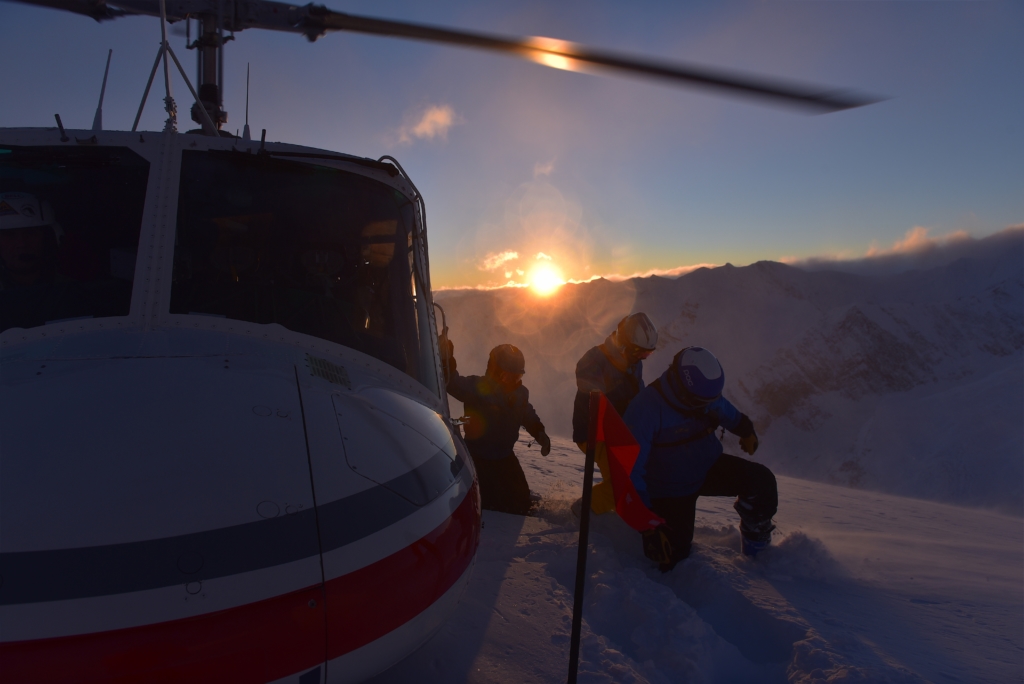Photo: Waiting for the heli