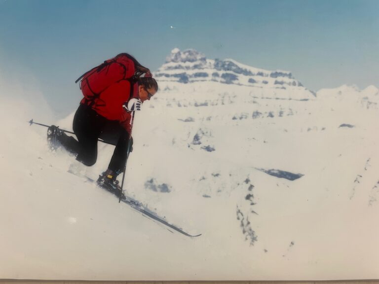 Lili Lambert telemark skiing